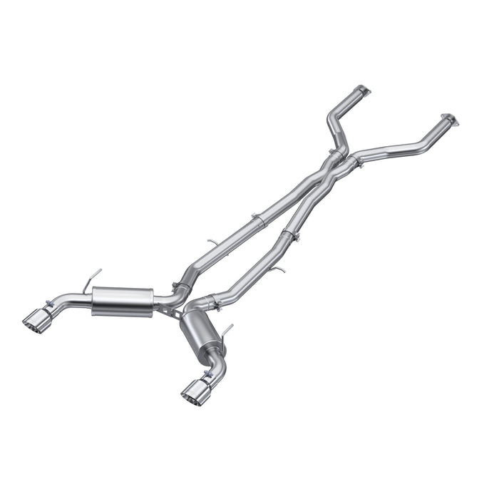 MBRP T304 Stainless Steel 3" Cat Back Dual Rear Exit, Q50 3.0L RWD/AWD