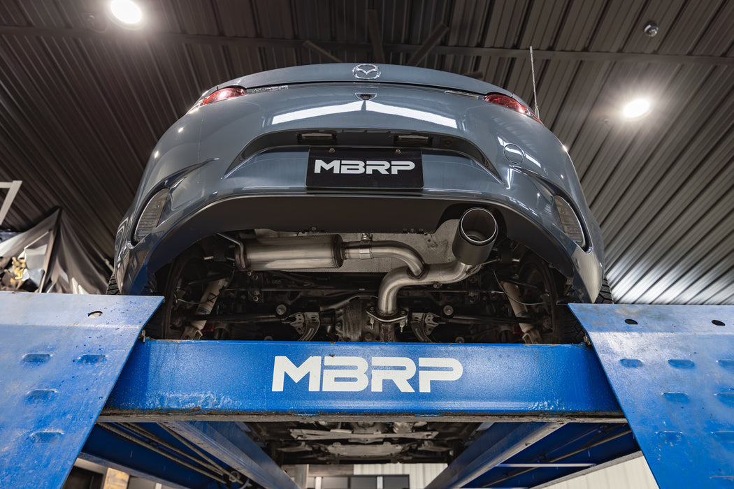 MBRP T304 Stainless Steel 2.5" Axle-Back with Carbon Fiber Tip, MX-5 Miata 2.0L, view 6