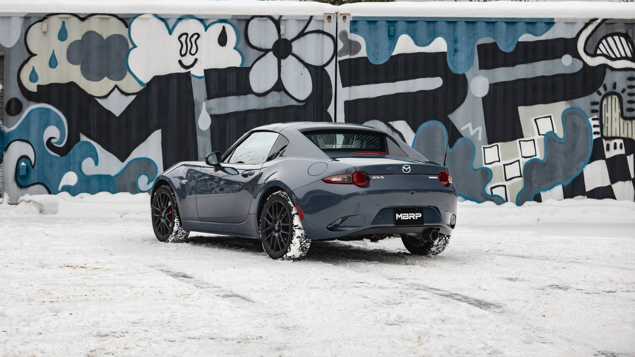 MBRP T304 Stainless Steel 2.5" Axle-Back with Carbon Fiber Tip, MX-5 Miata 2.0L, view 3