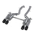 MBRP T304 Stainless Steel, 3" Resonator-Back, Dual Rear, Quad Outlet with Carbon Fiber Tips, Active, M2 Competition 3.0L