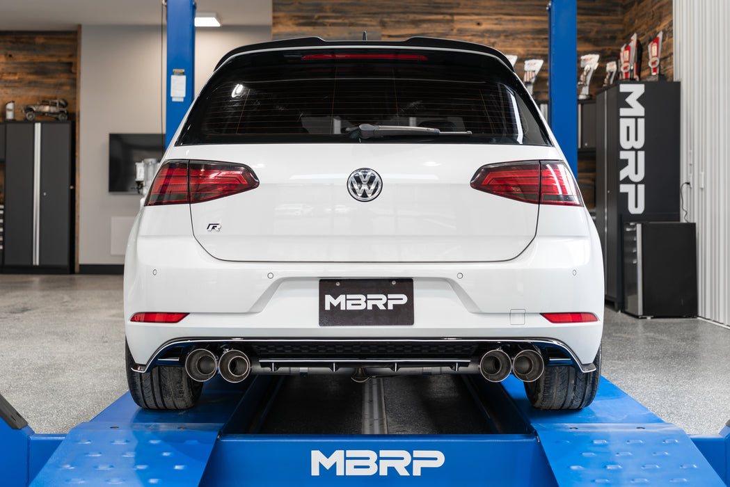 MBRP T304 Stainless Steel, 3" Cat Back, 2.5" Quad Split Rear, Golf R MK7/MK7.5, view 6