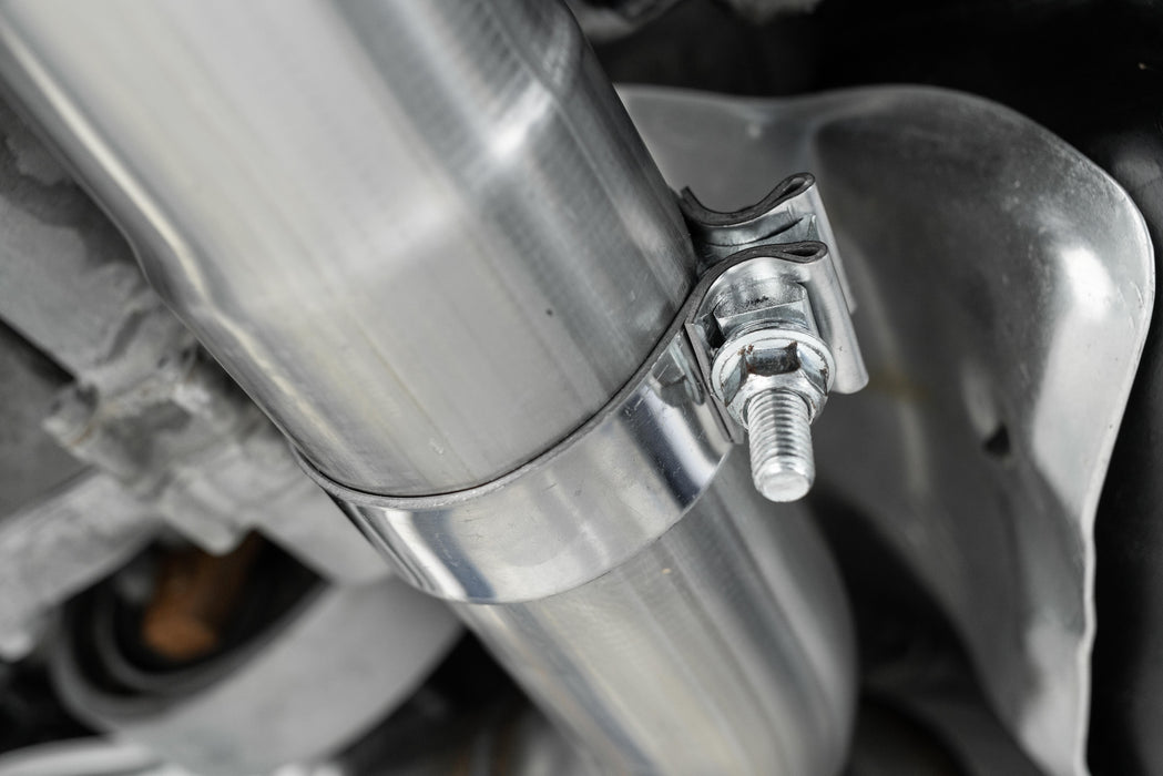 MBRP T304 Stainless Steel, 3" Cat Back, 2.5" Quad Split Rear, Golf R MK7/MK7.5, view 8