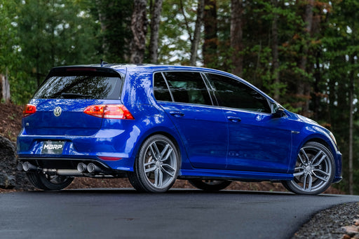 MBRP T304 Stainless Steel, 3" Cat-Back, 2.5" Quad Rear Exit with Carbon Fiber Tips, Active Exhaust, Golf R MK7/ MK7.5, view 2