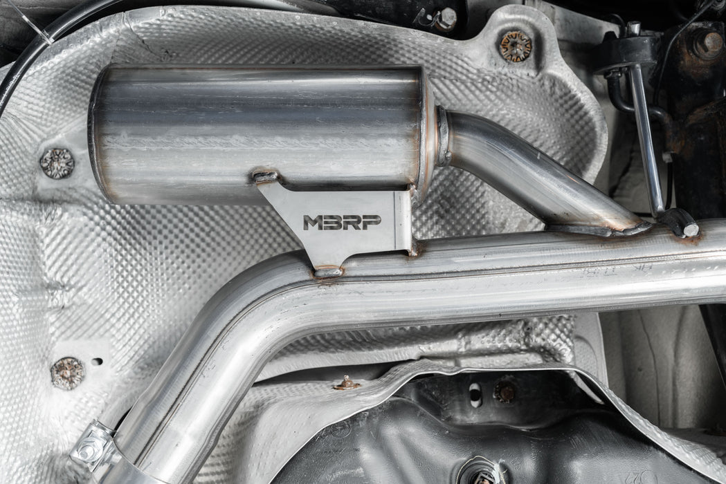 MBRP T304 Stainless Steel, 3" Cat Back, 2.5" Dual Split Rear Exit, Golf GTI MK7/MK7.5, view 3
