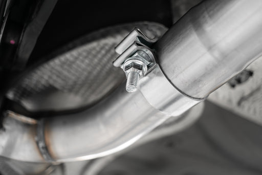 MBRP T304 Stainless Steel, 3" Cat Back, Dual Split Rear Exit, with Carbon Fiber Tips, Jetta GLI, view 2