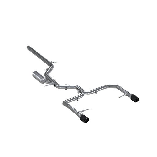 MBRP T304 Stainless Steel, 3" Cat Back, Dual Split Rear Exit, with Carbon Fiber Tips, Jetta GLI