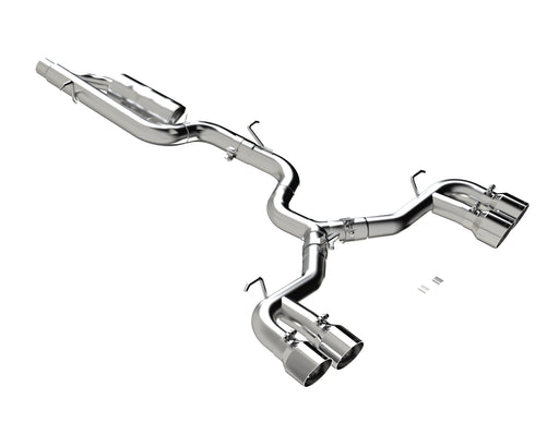MBRP T304 Stainless Steel, 3" Cat-Back, Quad Split Rear, Valve Delete, Golf R MK8