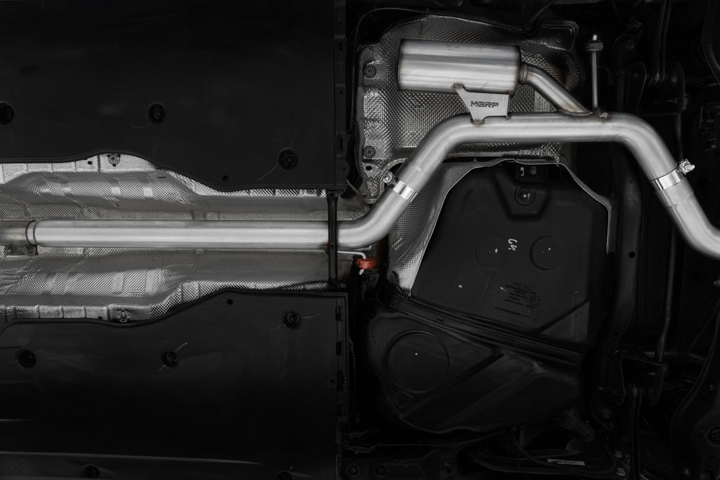 MBRP T304 Stainless Steel, 3" Cat-Back, 2.5" Dual Split Rear, Jetta GLI 2.0 TSI, view 4