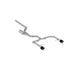 MBRP T304 Stainless Steel, 3" Cat-Back, 2.5" Dual Split Rear with CF Tips, Jetta GLI 2.0 TSI