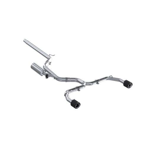 MBRP T304 Stainless Steel, 3" Cat-Back, 2.5" Dual Split Rear with Carbon Fiber Tips, Golf GTI MK8