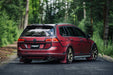 MBRP T304 Stainless Steel 3" Cat-Back, 2.5" Dual Split Rear, Factory Through Bumper, with Carbon, Golf Sportwagen/ Alltrack 1.8T, view 2