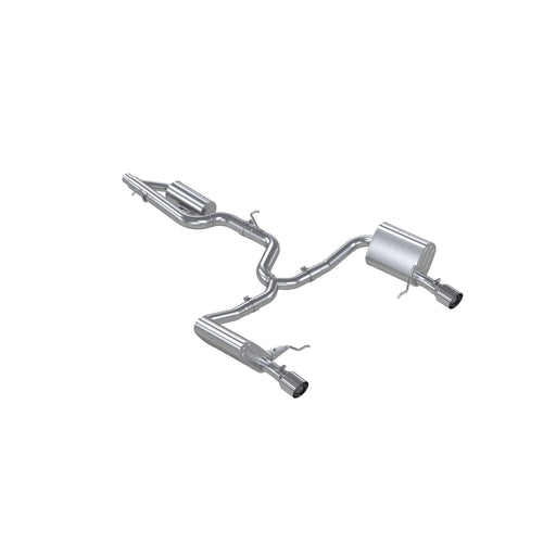 MBRP T304 Stainless Steel 3" Cat-Back, 2.5" Dual Split Rear, Factory Through Bumper, Golf Sportwagen/ Alltrack 1.8T