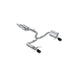 MBRP T304 Stainless Steel 3" Cat-Back, 2.5" Dual Split Rear, Factory Through Bumper, with Carbon, Golf Sportwagen/ Alltrack 1.8T