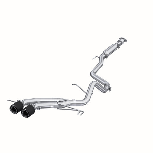MBRP T409 Stainless Steel 2.5" Cat Back Dual Exit with Carbon Fiber Tips, Veloster Turbo