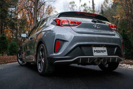 MBRP T304 Stainless Steel, 3" Cat Back, Dual Split Center Rear Exit, with Carbon Fiber Tips, Velsoter 1.6L Turbo, view 2