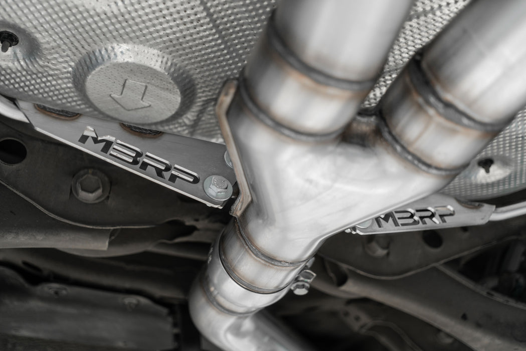 MBRP T304 Stainless Steel, 3" Cat Back, Dual Split Center Rear Exit, with Carbon Fiber Tips, Velsoter 1.6L Turbo, view 4