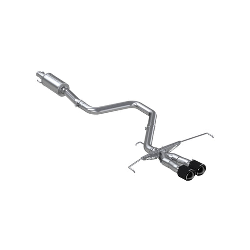 MBRP T304 Stainless Steel, 3" Cat Back, Dual Split Center Rear Exit, with Carbon Fiber Tips, Velsoter 1.6L Turbo