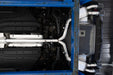 T304 Stainless Steel 2.5" Cat-Back, Dual Split Rear, Quad Outlet with Carbon Fiber Tips, Street Profile, view 6
