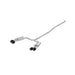 T304 Stainless Steel 2.5" Cat-Back, Dual Split Rear, Quad Outlet with Carbon Fiber Tips, Street Profile