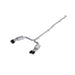 T304 Stainless Steel 2.5" Cat-Back Dual Split Rear Exit with Quad Carbon Fiber Tips, Street