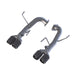 T304 Stainless Steel 2.5" Axle Back;  Dual Split Rear Exit with Carbon Fiber Tips