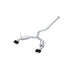 T304 Stainless Steel, 3" Cat-Back, Dual Split Rear, Quad CF Tips, Street Profile
