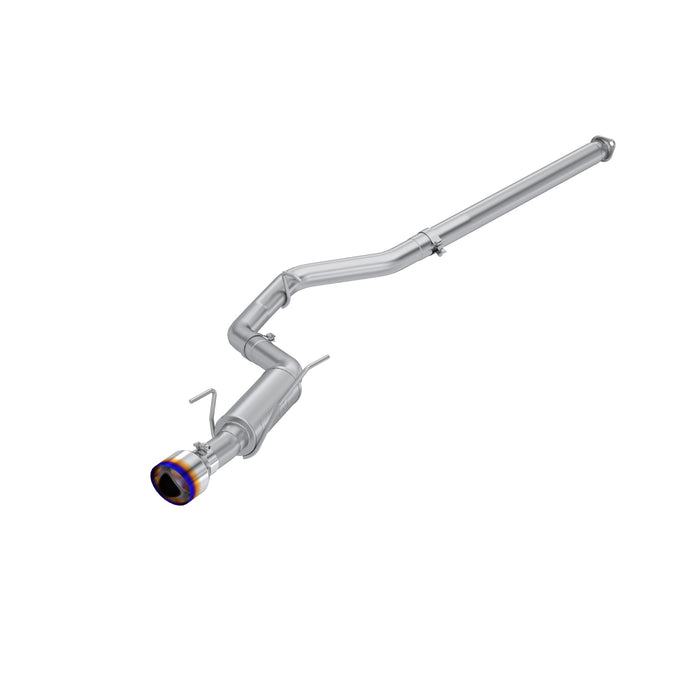 T304 Stainless Steel, 3" Cat-Back, Single Rear Exit with Burnt End Tip