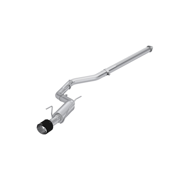 T304 Stainless Steel, 3" Cat-Back, Single Rear Exit with Carbon Fiber Tip