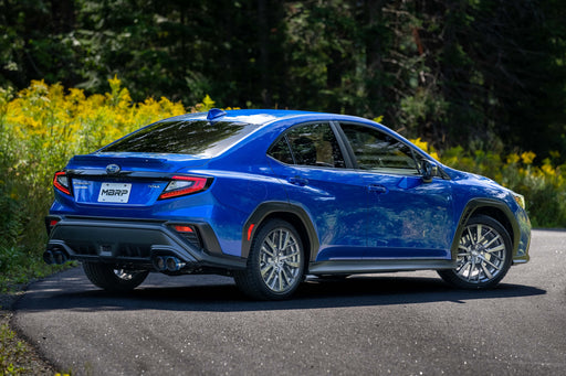 MBRP T304 Stainless Steel, 2.5" Axle-Back, Dual Split Rear, Quad BE Tips, Race Profile, WRX 2.4L, view 2
