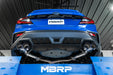 MBRP T304 Stainless Steel, 2.5" Axle-Back, Dual Split Rear, Quad CF Tips, Race Profile, WRX 2.4L, view 3