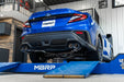 MBRP T304 Stainless Steel, 2.5" Axle-Back, Dual Split Rear, Quad CF Tips, Race Profile, WRX 2.4L, view 4