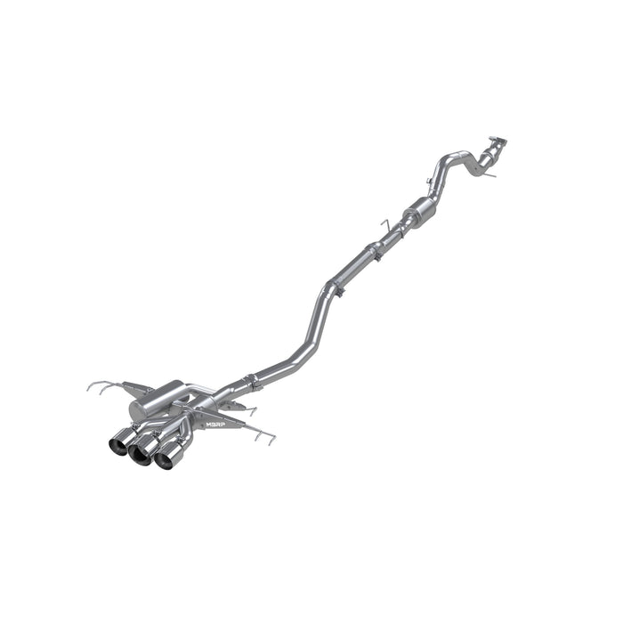 MBRP T304 Stainless Steel, 3.0" Cat-Back, Triple Center Outlet, Civic, Type R 2.0L