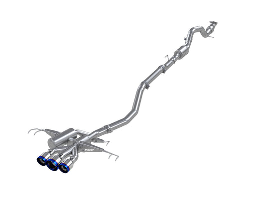 MBRP T304 Stainless Steel, 3.0" Cat-Back, Triple Center Outlet, with Burnt End Tips, Civic, Type R 2.0L