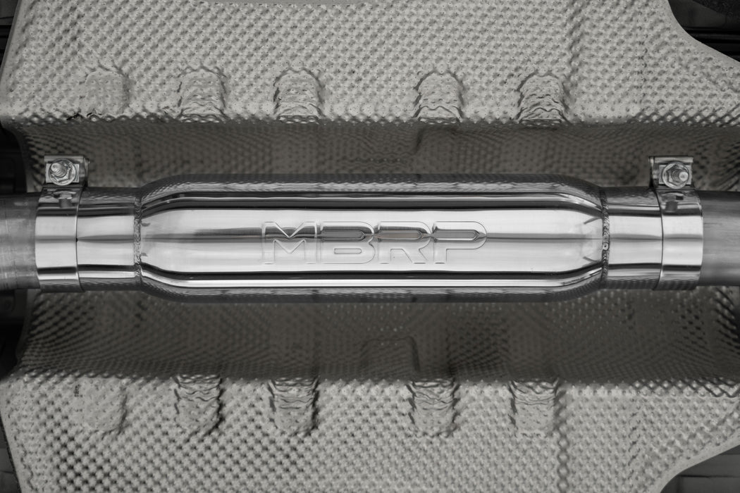 MBRP T304 Stainless Steel, 3" Cat-Back, Triple Center Outlet, with Burnt End Tips, Active, Civic Type R, 2.0L, view 4