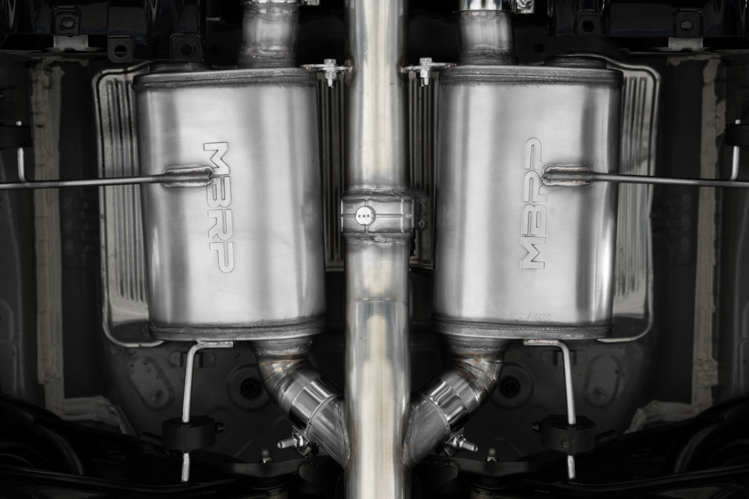 MBRP T304 Stainless Steel, 3" Cat-Back, Triple Center Outlet, with Burnt End Tips, Active, Civic Type R, 2.0L, view 6