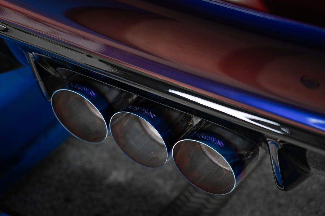 MBRP T304 Stainless Steel, 3" Cat-Back, Triple Center Outlet, with Burnt End Tips, Active, Civic Type R, 2.0L, view 5