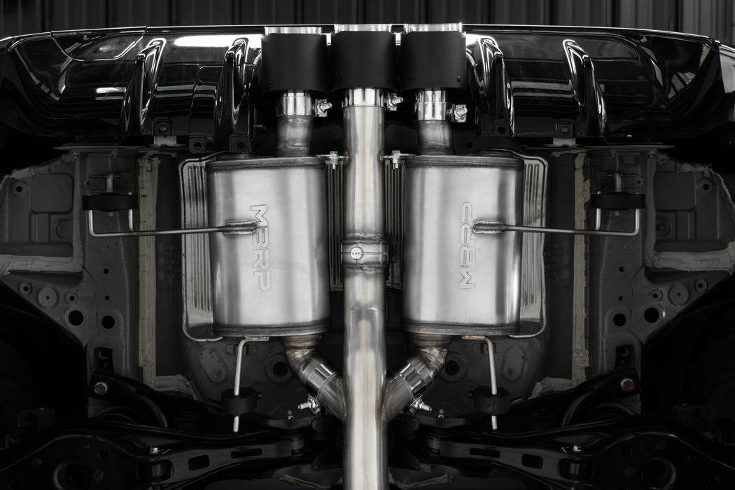 MBRP T304 Stainless Steel, 3" Cat-Back, Triple Center Outlet, with Carbon Fiber Tips, Active, Civic Type R, 2.0L, view 6
