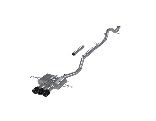 MBRP T304 Stainless 3" Cat-Back, Triple Center Outlet with Carbon FiberTips, Active, Integra Type-S 2.0L