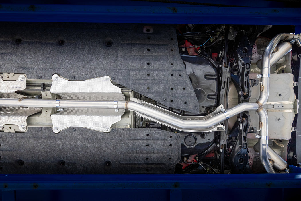 MBRP Aluminized Steel, 3" Cat-Back, 2.5" Dual Split Rear with Quad Tips, Civic, Sport Touring 1.5L Turbo, Hatchback, view 7