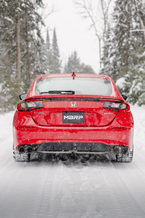 MBRP T304 Stainless Steel, 3" Cat-Back, 2.5" Dual Split Rear with Quad Carbon Fiber Tips, Civic, Sport Touring 1.5L Turbo, Hatchback, view 2