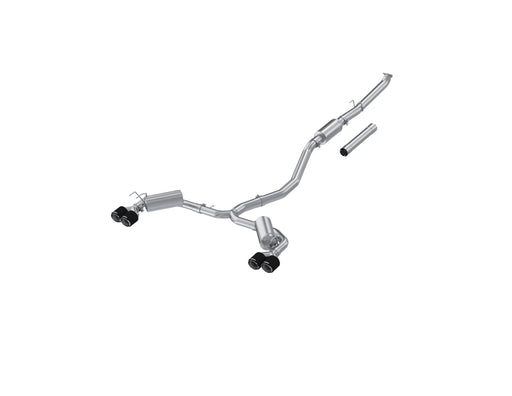 MBRP T304 Stainless Steel, 3" Cat-Back, 2.5" Dual Split Rear with Quad Carbon Fiber Tips, Civic, Sport Touring 1.5L Turbo, Hatchback