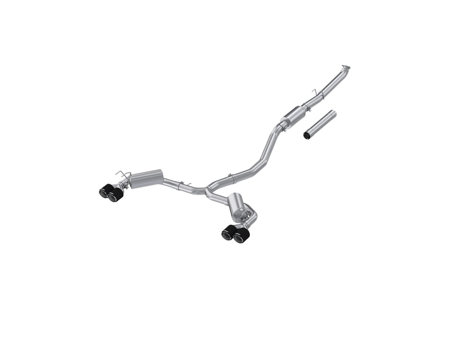 MBRP T304 Stainless Steel, 3" Cat-Back, 2.5" Dual Split Rear with Quad Carbon Fiber Tips, Civic, Sport Touring 1.5L Turbo, Hatchback