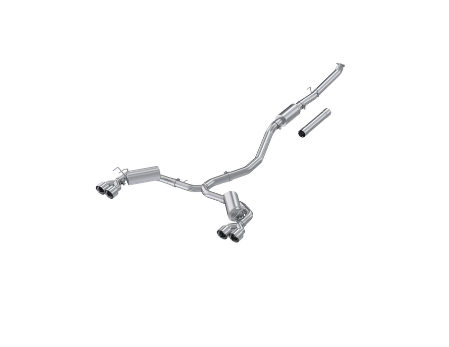 MBRP Aluminized Steel, 3" Cat-Back, 2.5" Dual Split Rear with Quad Tips, Civic, Sport Touring 1.5L Turbo, Hatchback