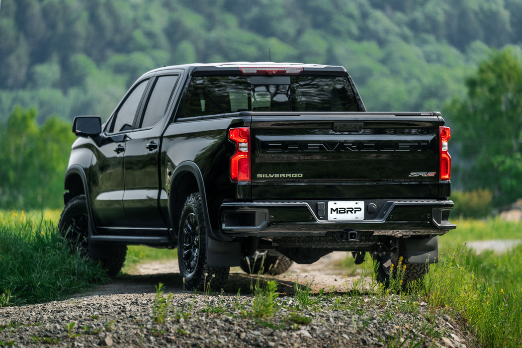 MBRP T304 Stainless Steel, 3 " Cat-Back, 2.5" Dual Split Rear Turn Down, 1500 Silverado/ Sierra ZR2/ AT4X 6.2L, view 2