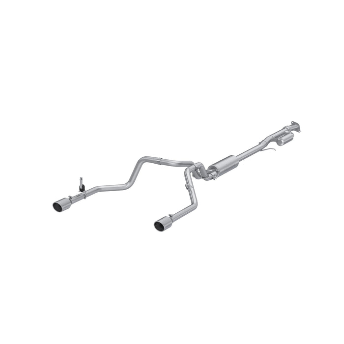 MBRP Aluminized Steel 3" Cat-Back, 2.5" Dual Split Rear Exit, Silverado/ Sierra 1500 2.7L