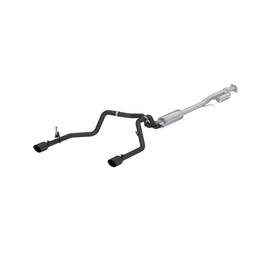 MBRP Black-Coated Aluminized Steel 3" Cat-Back, 2.5" Dual Split Rear Exit, Silverado/ Sierra 1500 2.7L