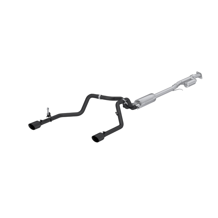 MBRP Black-Coated Aluminized Steel 3" Cat-Back, 2.5" Dual Split Rear Exit, Silverado/ Sierra 1500 2.7L