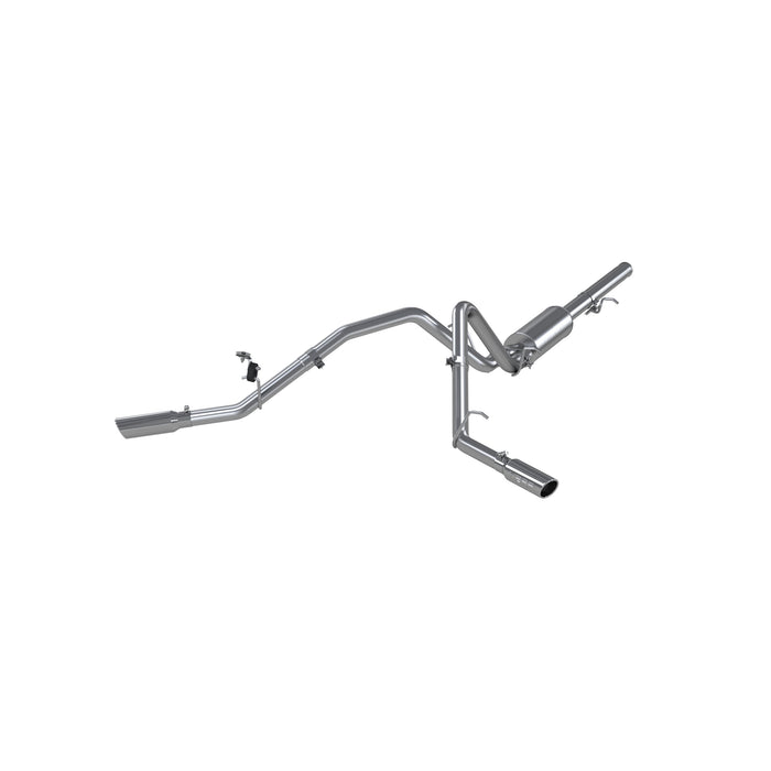 MBRP Aluminized Steel 3" Cat-Back, 2.5" Dual Split Side, 1500 4.8/ 5.3/ 6.0L RC/ EC/ CC, Excludes Extended Cab 8 ft Bed.