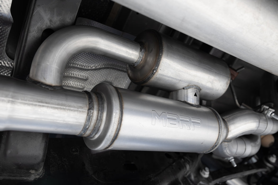 MBRP Aluminized Steel 3" Cat-Back, 2.5" Dual Split Rear, 1500 3.0L SST, SO, view 3