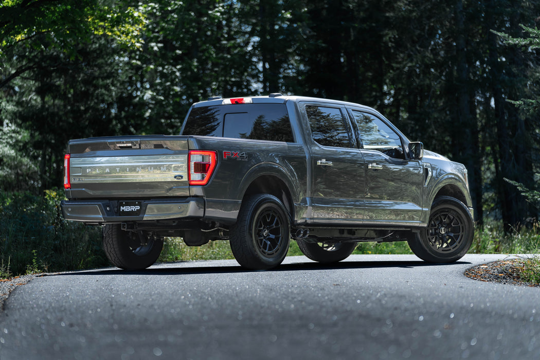 MBRP Aluminized Steel, 3" Cat-Back, 2.5" Dual Pre-Axle, Race Profile, F150, 2.7L EcoBoost, 3.5L EcoBoost, 5.0L, view 2
